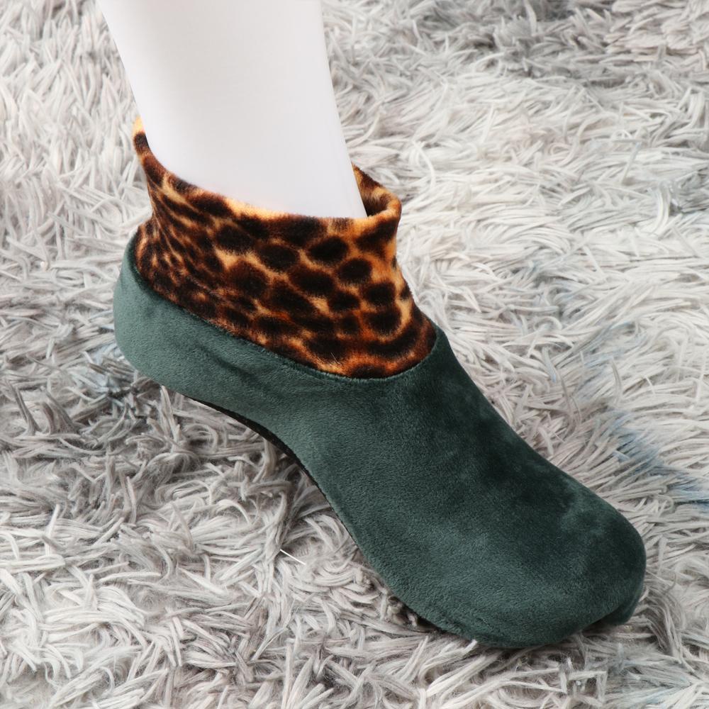 Vớ Chống Trượt Co Giãn In Họa Tiết Da Báo Thời Trang