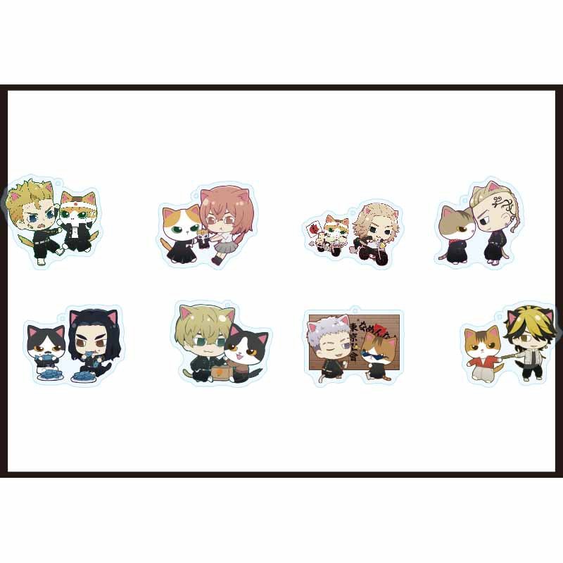 (NEKO) Móc khóa TOKYO REVENGERS - TAI MÈO Kịch Trường Của Takemichi anime chibi mica trong acrylic xinh xắn độc đáo