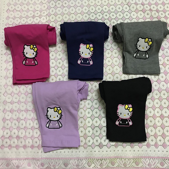 Combo 3 quần Legging mèo Kitty cho bé gái