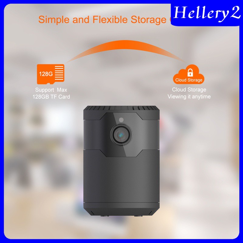 [HELLERY2] Mini WiFi Camera Security Camera LED Night Vision Motion-Tracking 1200mAh