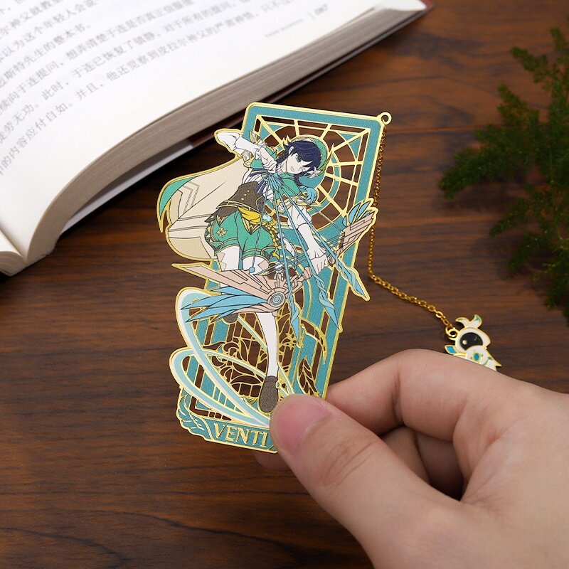 Thẻ Đánh Dấu Trang Sách Hình Anime Bằng Kim Loại