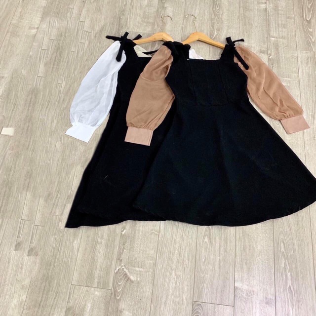 [Mã WAMST111 giảm 15k đơn 99k] Váy umi buộc nơ vai | BigBuy360 - bigbuy360.vn