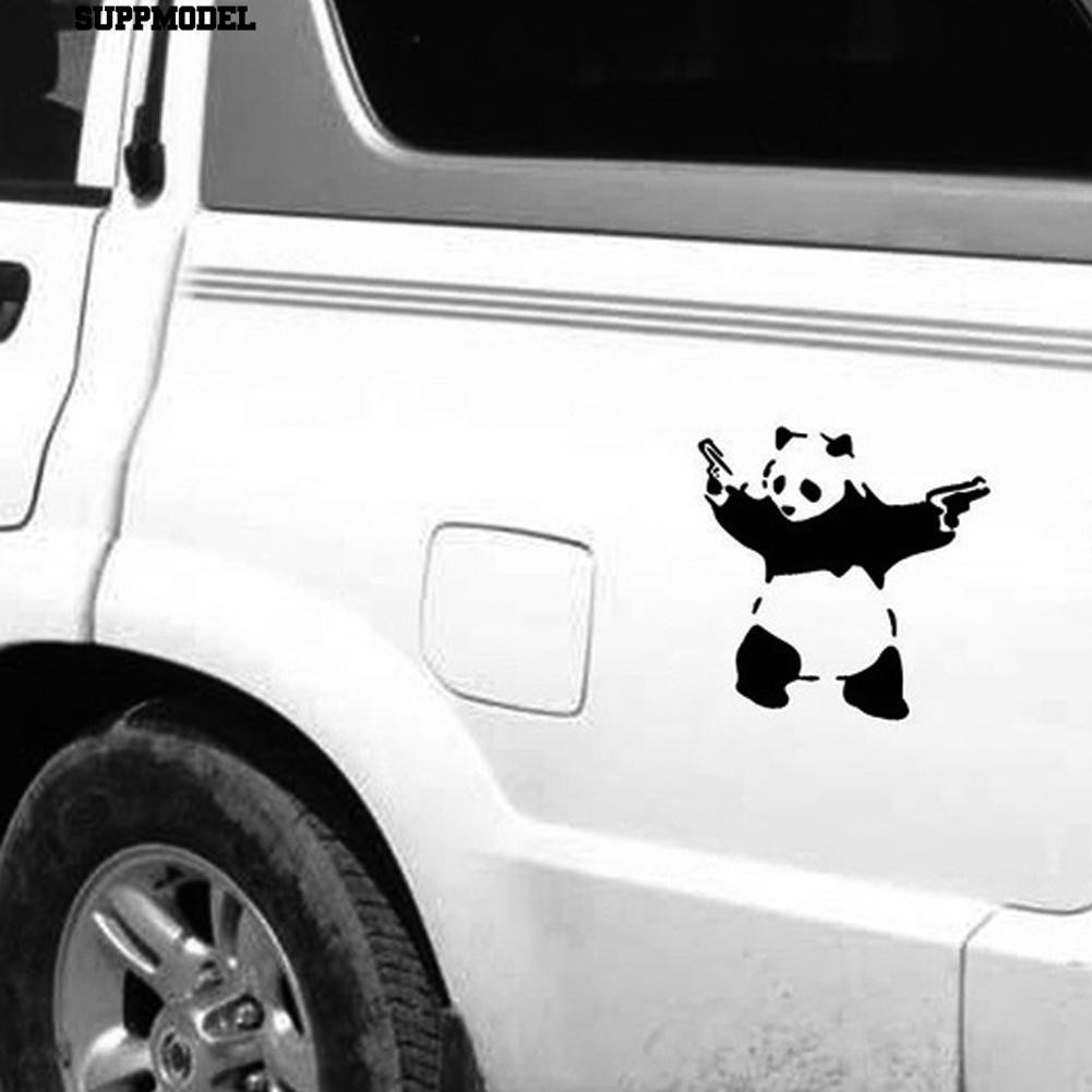 Decal hình gấu trúc dán xe hơi trang trí