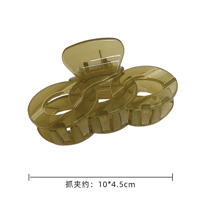 Kẹp Tóc Càng Cua Chuỗi Mắt Xích Jelly Acrylic Cầu Vồng Nhiều Màu