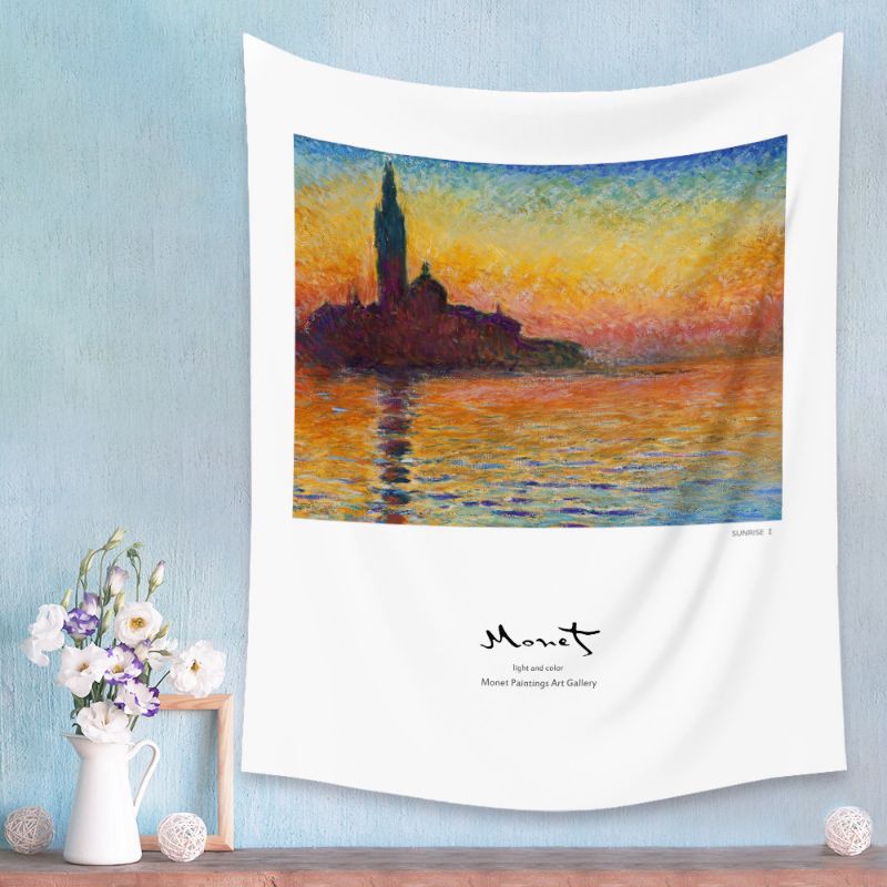 Tranh Vải Nghệ Thuật Các Bức Họa Monet  Trang Trí Phòng Khách Scandinavia