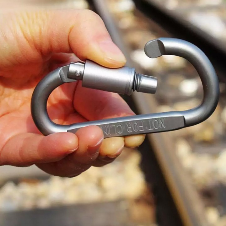 Khóa carabiner chữ D đa năng cắm trại leo núi thể thao ngoài trời D10