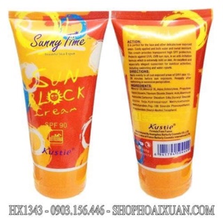 Kem chống nắng chống thấm nước Kustie Sunny Time  Sunblock SPF90 Waterproof - HX1343