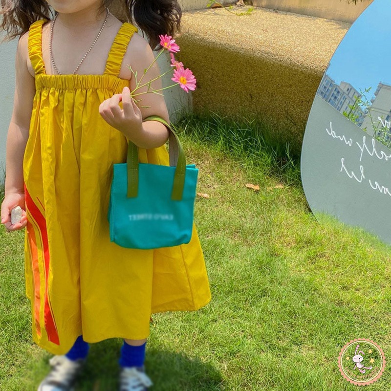 Bộ Áo Liền Quần Không Tay Ống Rộng Thời Trang Cho Bé Gái