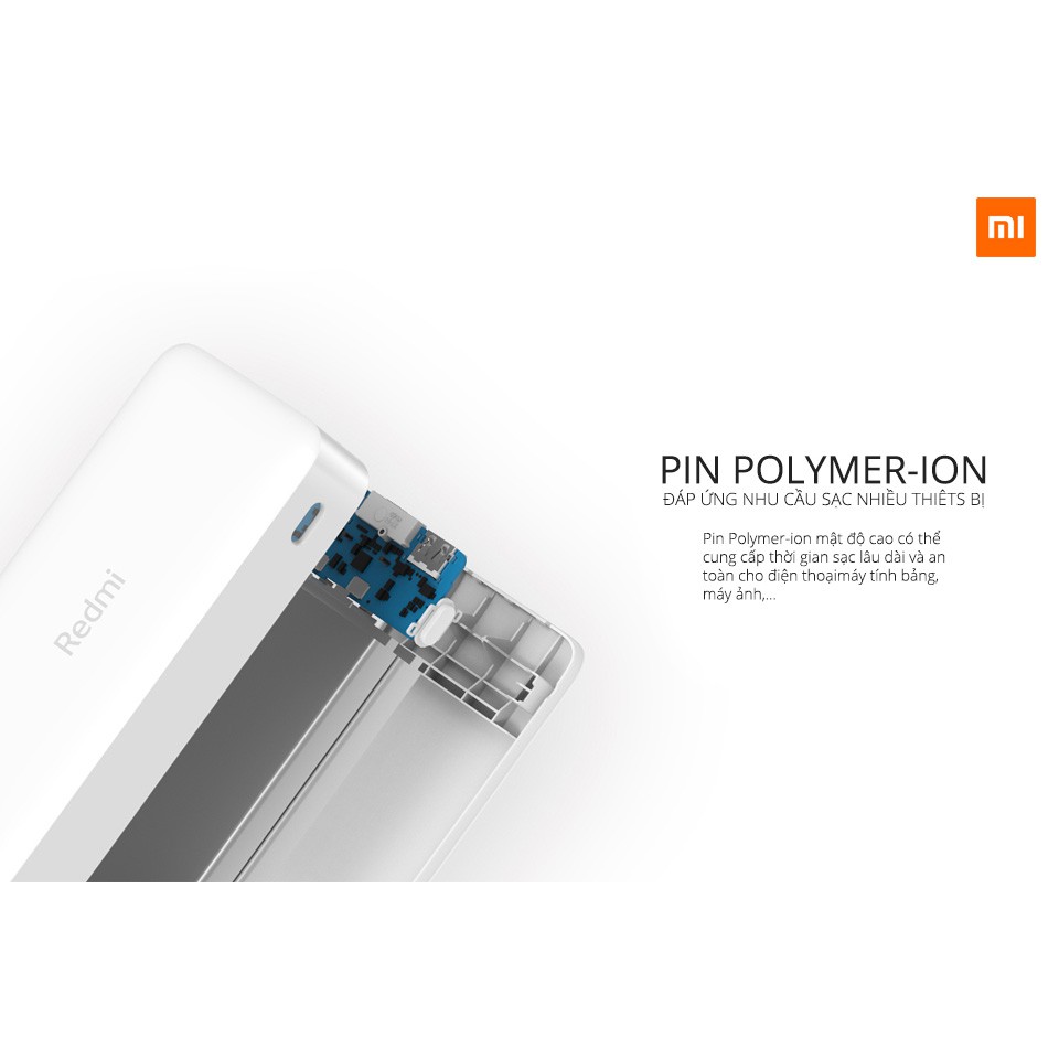 Sạc dự phòng Xiaomi Redmi 20.000 - Hãng phân phối chính thức