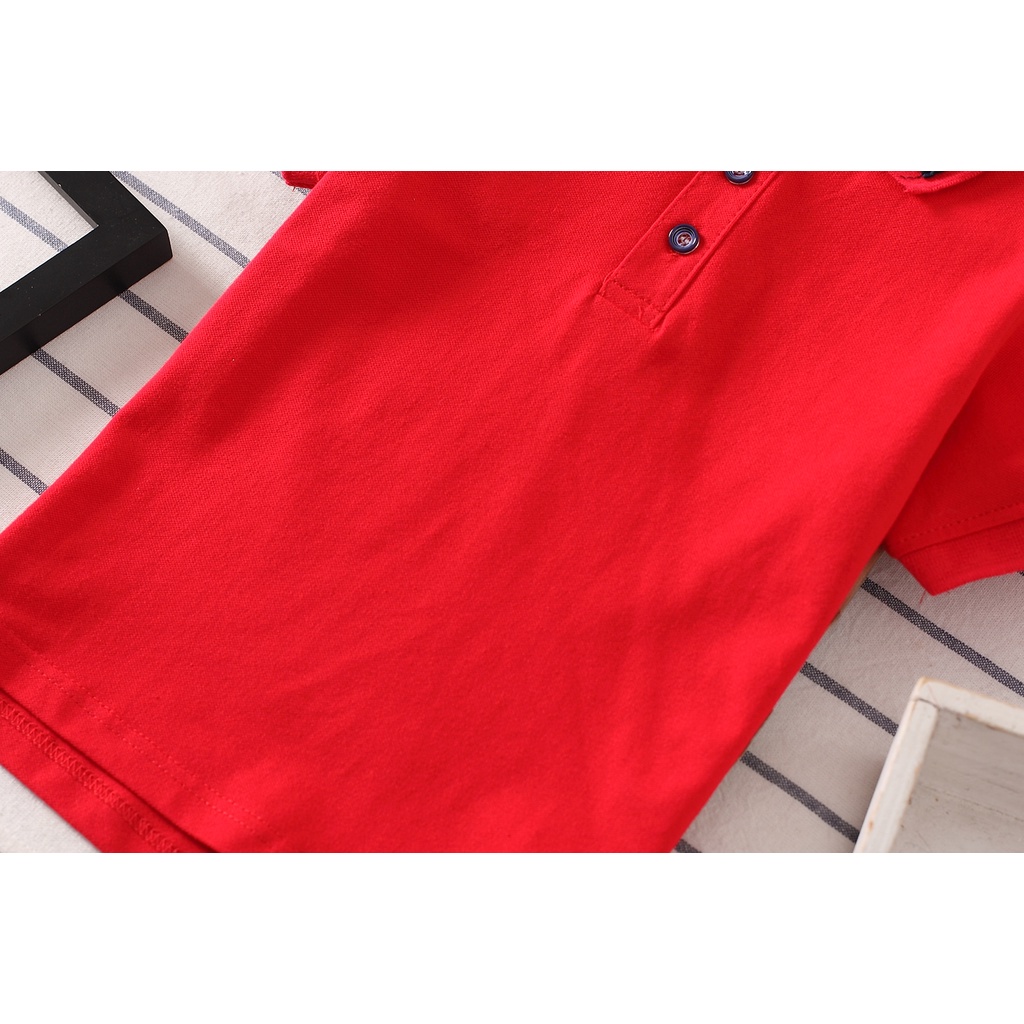 Áo polo Bằng Vải Cotton Thời Trang Dễ Thương Cho Bé Trai