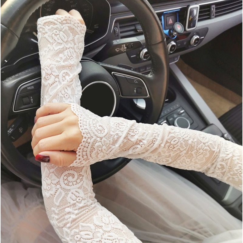 [Mới] Găng Tay Cotton Dài Co Giãn In Họa Tiết Sọc / Dễ Thương Kích Thước Lớn Dệt Kim Hở Ngón Tay Phong Cách Anime Thời Trang Cho Nữ / Bé Gái