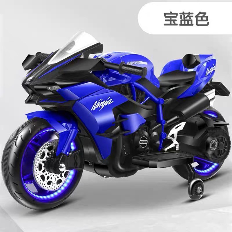 Xe máy điện moto 3 bánh Ninja H2R siêu thể thao đồ chơi cho bé tự lái (Đỏ-Hồng-Xanh-Đen-Trắng)