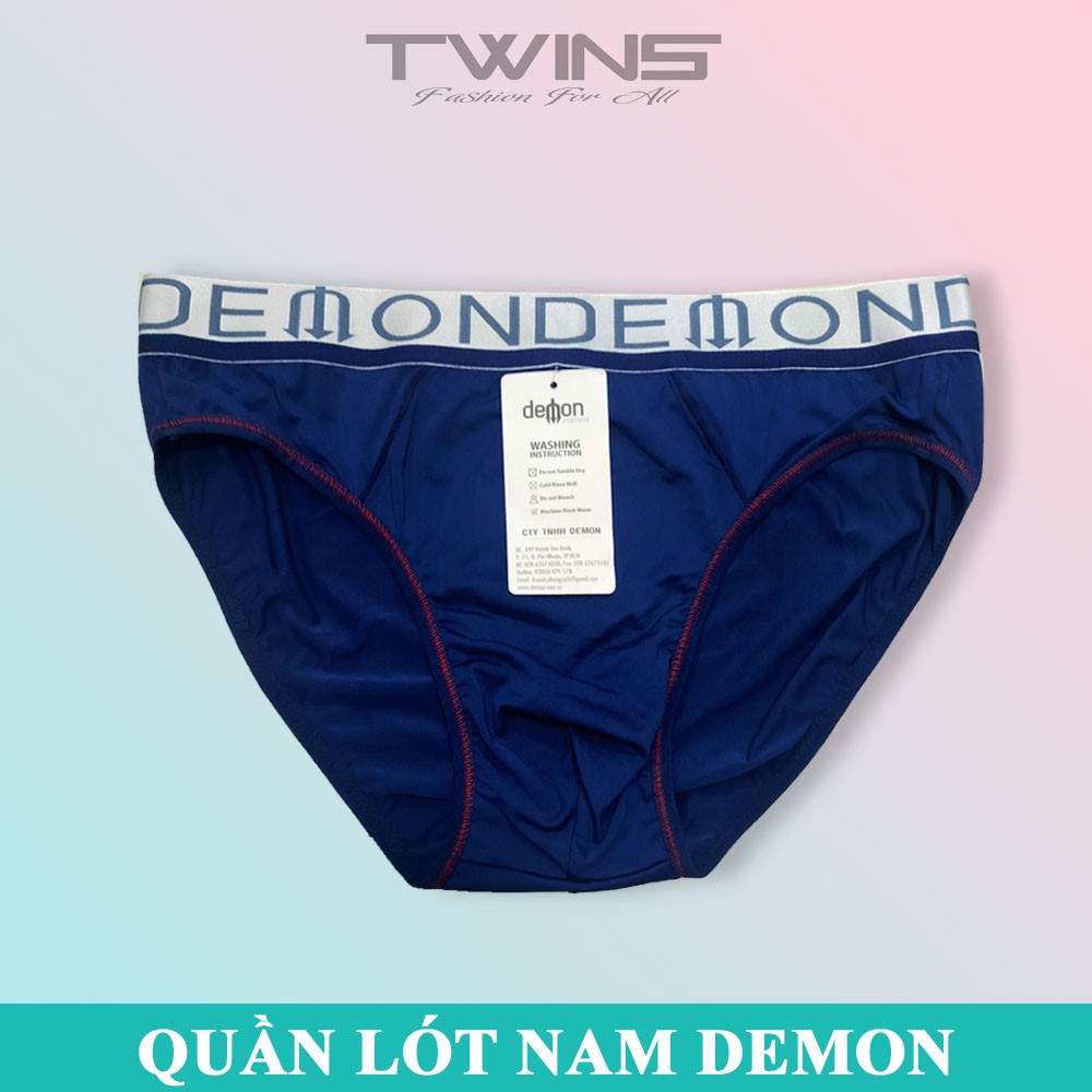 Quần lót nam tam giác cao cấp thun lạnh Demon chính hãng lưng to bền đẹp, thoáng mát, thấm hút mồ hôi, co giãn