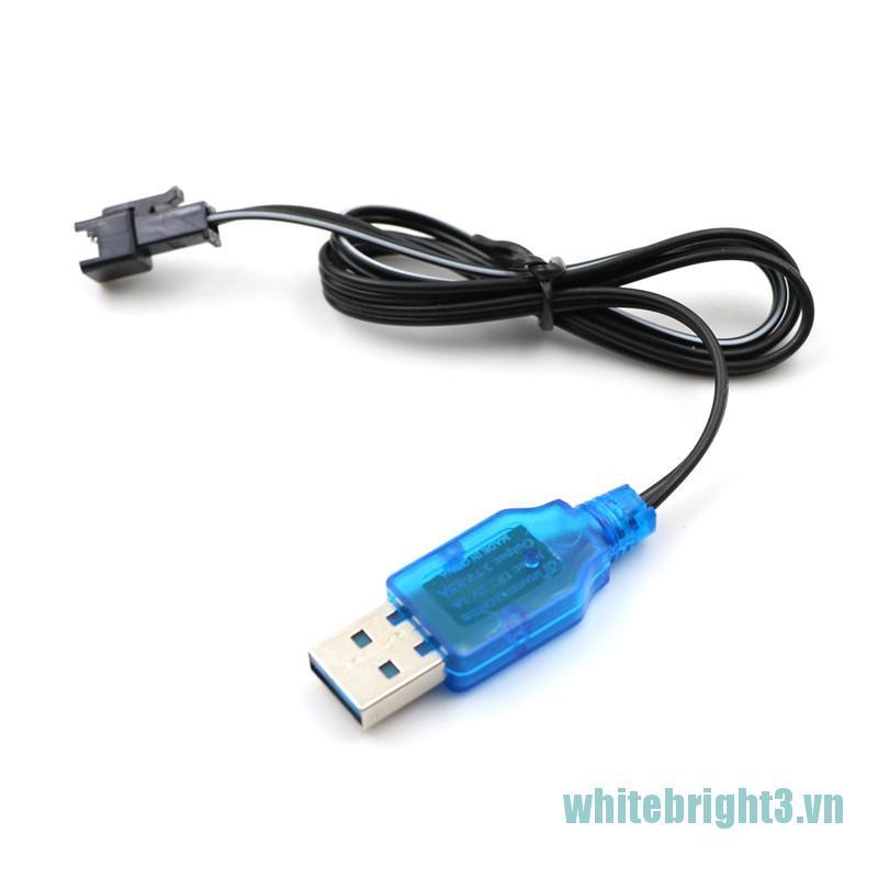 Cáp Sạc Usb Trắng Đen 3.7v Cho Xe Hơi / Trực Thăng Điều Khiển Từ Xa