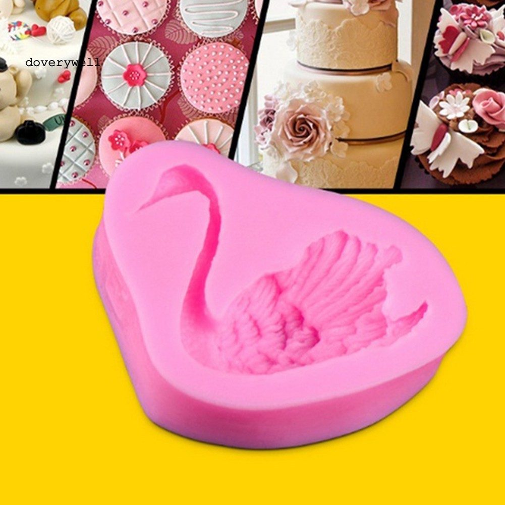 Khuôn silicon tạo hình làm bánh hình thiên nga 3D