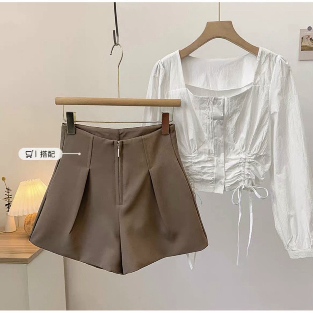 [Tuyết Mưa] Quần Short Nữ Khóa Giữa Cạp Cao, Quần Đùi Nữ Siêu Sịn Sò Siêu Xinh Mẫu Mới 2021 | BigBuy360 - bigbuy360.vn