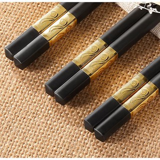 Bộ 10 đôi đũa mạ vàng cao cấp xuất Hàn