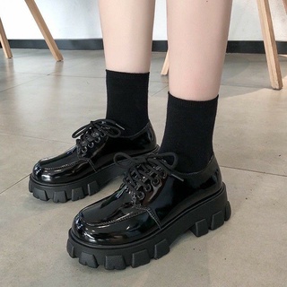 Giày bốt cổ thấp da bóng size 38
