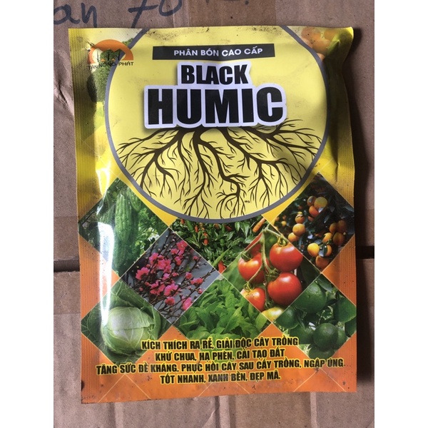 phân bón cao cấp blank humic kích thích ra rễ giải độc cây trồng gói 25g