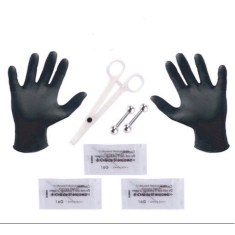 Bộ xỏ khuyên cơ thể bằng thép không gỉ (Xỏ tại nhà)