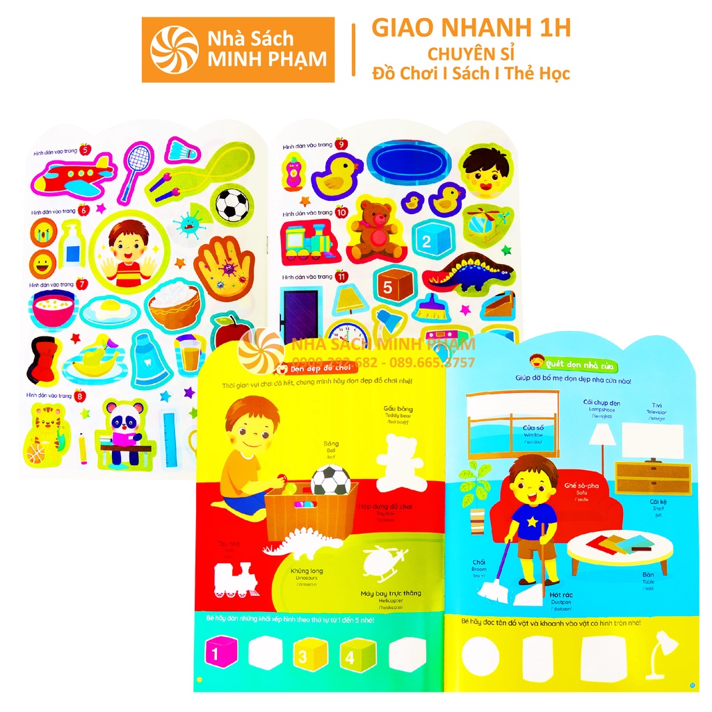 Sách - Bộ 6c Bóc Dán Thông Minh 365 (Dành Cho Trẻ Từ 2-6 Tuổi) - Giúp Bé Phát Triển IQ, EQ, CQ