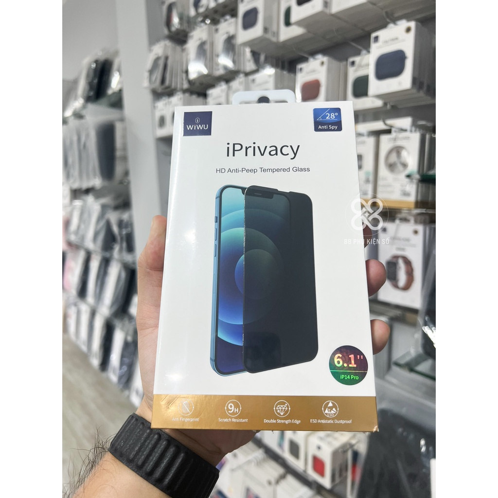 Kính cường lực Wiwu chống nhìn trộm iphone 14 pro max/13 pro max/13/12 pro max/11 pro max