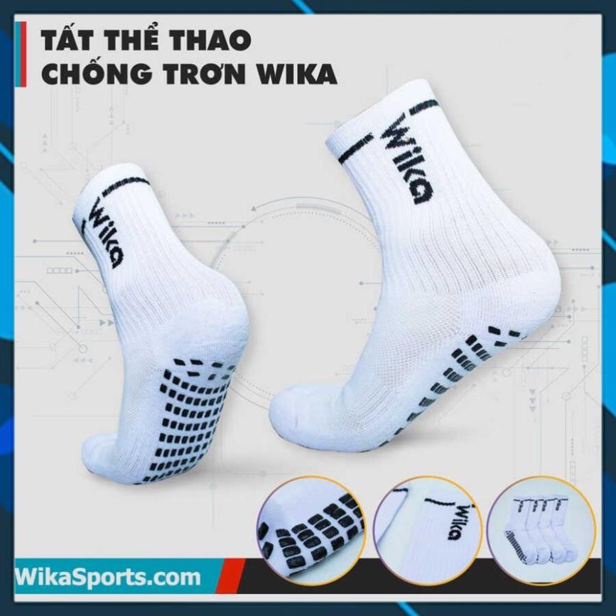 Tất đá bóng chống trơn chống trượt, Vớ đá banh, bóng đá thương hiệu Wika, hàng cao cấp sẵn hàng, chuyên bán sỉ.