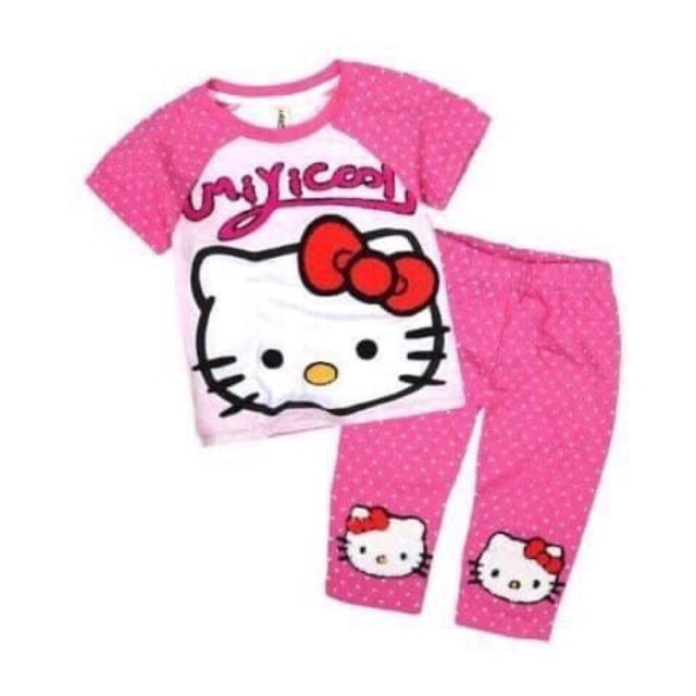 Bộ thun Kitty size đại, set bộ size lớn cho bé