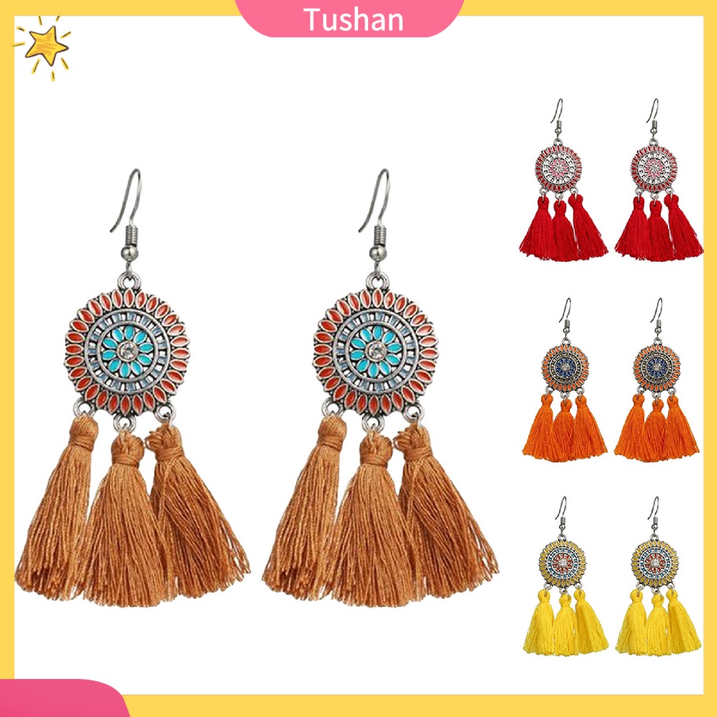 Khuyên tai tua rua phong cách Bohemian cổ điển dành cho nữ