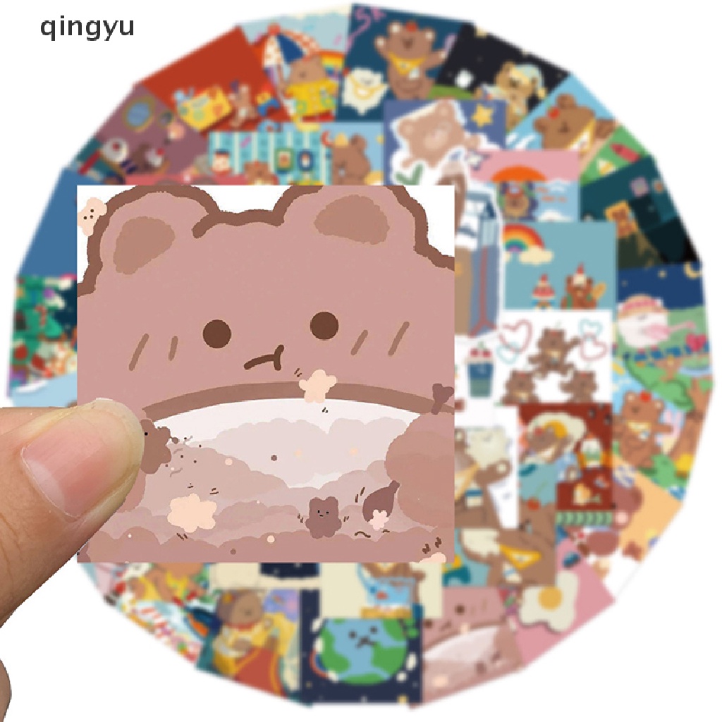 Bộ 40 Miếng Dán Họa Tiết Gấu Hoạt Hình Graffiti Trang Trí Xe Hơi / Guitar / Va Li / Laptop