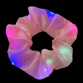 Dây buộc tóc vải scrunchies phát sáng
