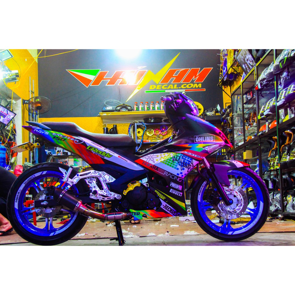Tem trùm nhám đa sắc màu  cho Exciter 150