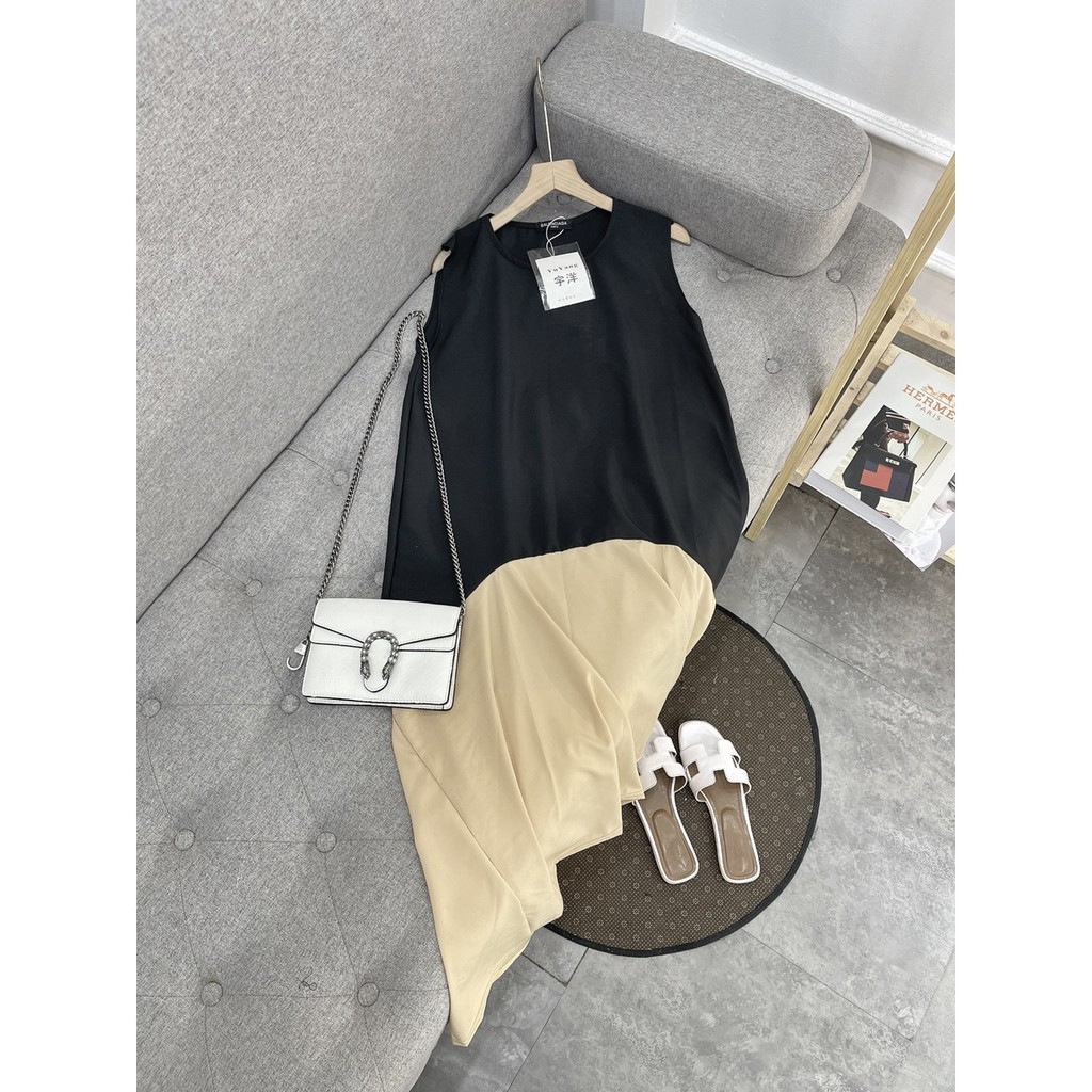 Váy sát nách phối màu dáng suống cực đep đẹp AH12 | BigBuy360 - bigbuy360.vn