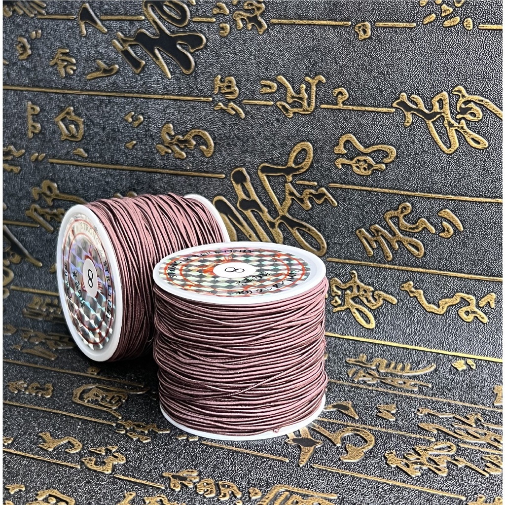 Dây thun dù co dãn (cuộn nhỏ) xâu vòng hạt gỗ, hạt trầm hương