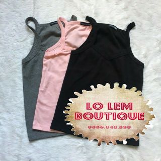 Áo 2 dây tim, chất thun borip đẹp