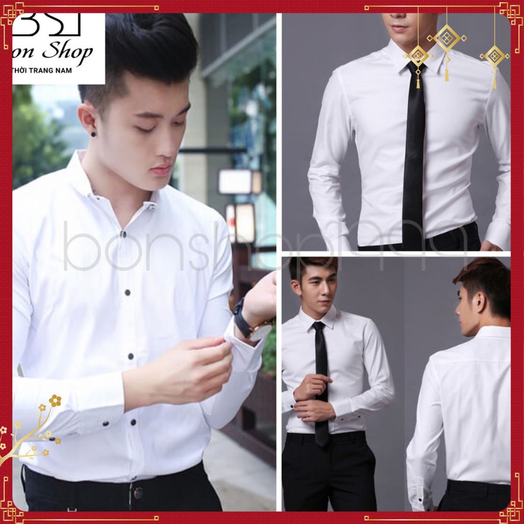 Áo sơ mi nam trắng [Freeship] áo sơ mi trắng dài tay đẹp công sở chống nhăn trẻ trung_Bonshop1999 | BigBuy360 - bigbuy360.vn