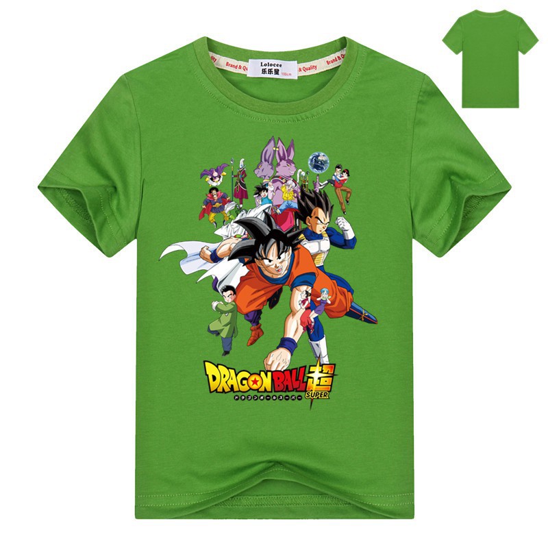 Áo thun in họa tiết Dragon Ball Z có 7 màu tùy chọn hợp thời trang cho trẻ em