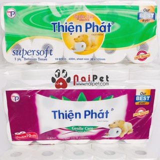 Giấy Ăn Giấy Vệ Sinh Thiện Phát 10 Cuộn x3 Lớp