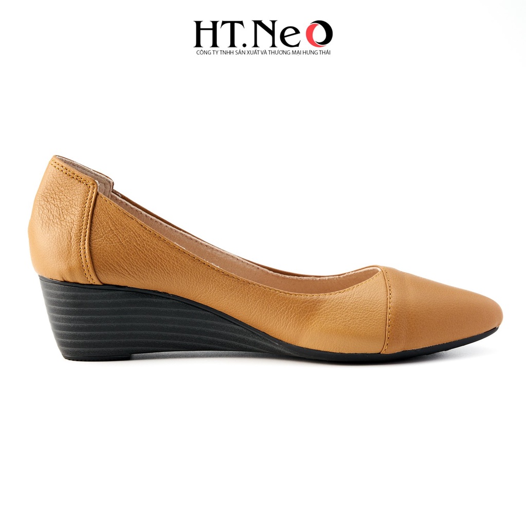 Giày nữ đế xuồng HT.NEO da bò mềm mại đế xuồng 5cm, cực sang chân NU98