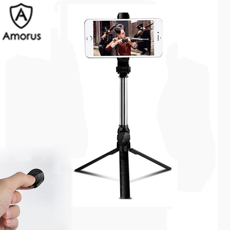 Gậy chụp ảnh Selfie Amorus TX-10 hỗ trợ kết nối Bluetooth kèm remote điều khiển | BigBuy360 - bigbuy360.vn
