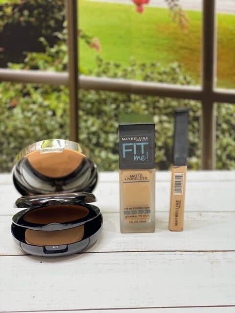 (hàng Mới Về) Hộp Phấn Mắt Maybelline Fitme 3 Trong 1 Chất Lì Và Se Khít Lỗ Chân Lông