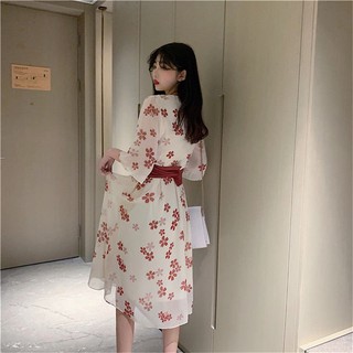 Váy voan hoa Nhật Bản