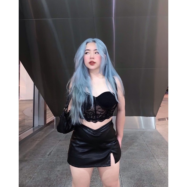 Áo corset ren phối nơ lụa satin mặc 2 kiểu m169
