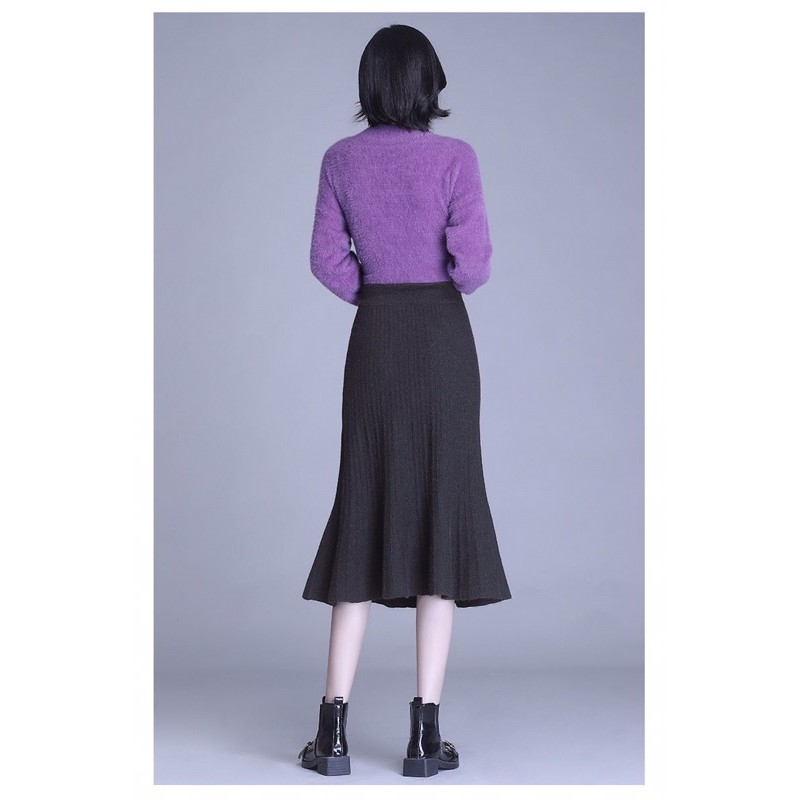 Chân váy len dài đuôi cá đính khuy QC siêu xinhh | BigBuy360 - bigbuy360.vn