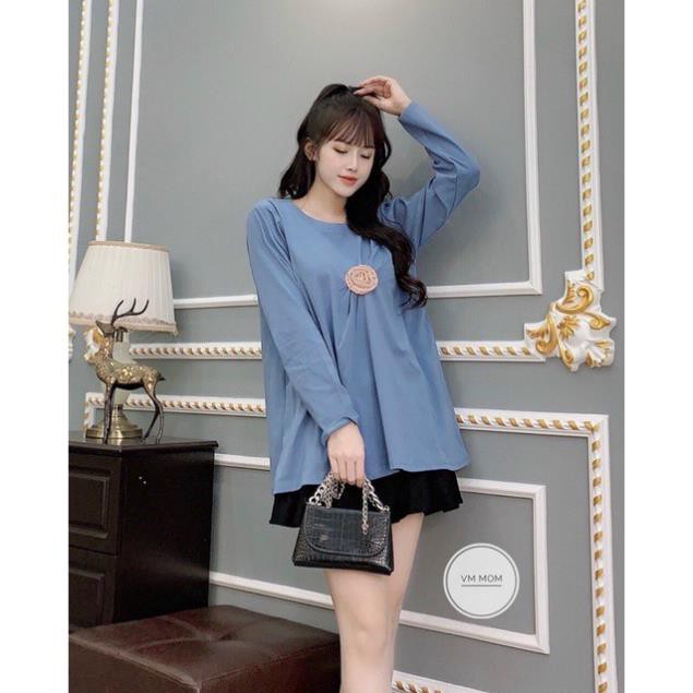áo bầu cotton thời trang sang chảnh dành cho mẹ bầu☘hàng loại 1 chất đẹp ko bai Ko xù ko gião☘free size 43-68kg
