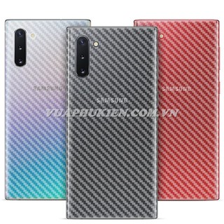 Tấm dán vân Carbon 3D mặt lưng cho Samsung Galaxy Note 10 Lite, Note 10 Plus, Note 10, Note 9, Note 8, Note 7, Note FE