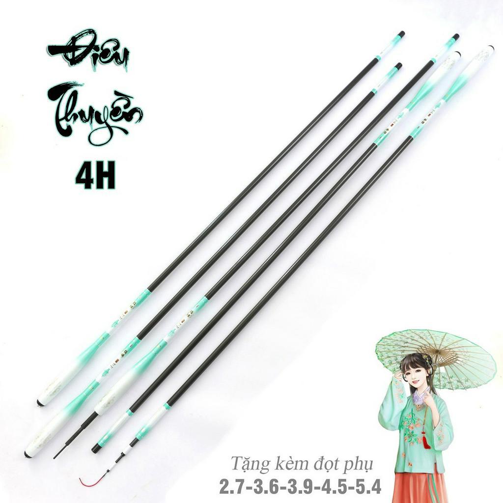 Cần Câu Tay Điêu Thuyền 4H Chất liệu carbon, Tặng Kèm Ngọn Phụ - CT4H019