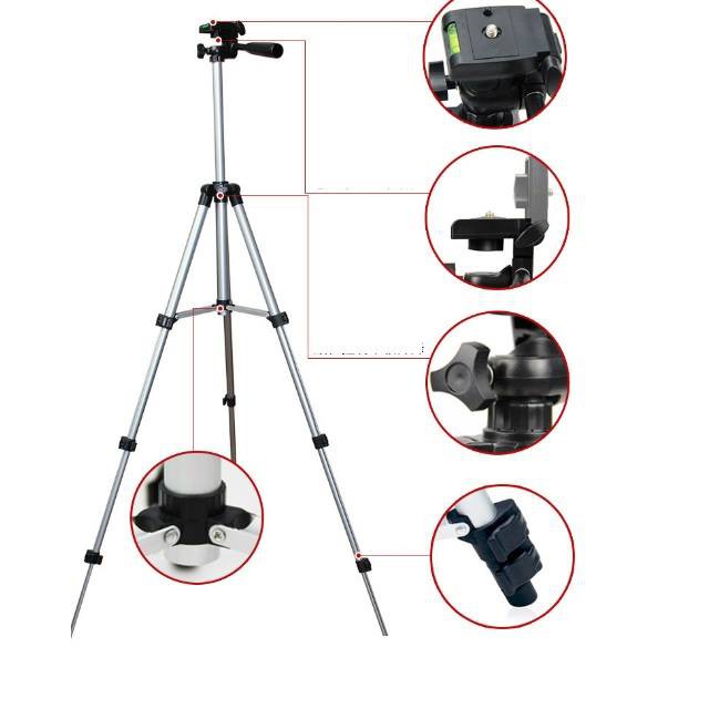 Chân giá đỡ máy chụp ảnh Tripod TF-3110 + Miếng kẹp điện thoại Ms-15