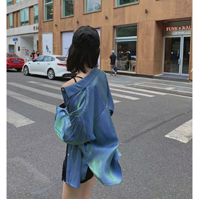 [Mã WASTUP giảm 10% tối đa 30K đơn 99K] ✨ Áo sơ mi satin phi bóng phản quang óng ánh trẻ trung hot trend unisex | BigBuy360 - bigbuy360.vn