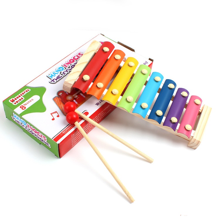 Đồ Chơi Gỗ Đàn Gõ Nhạc 8 Thanh Cho Bé - Đồ Chơi Gỗ Thông Minh &amp; Giáo Dục Giúp Bé Phát Triển